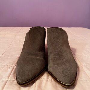 Lucky Brand Gray Suede Ankle Booties